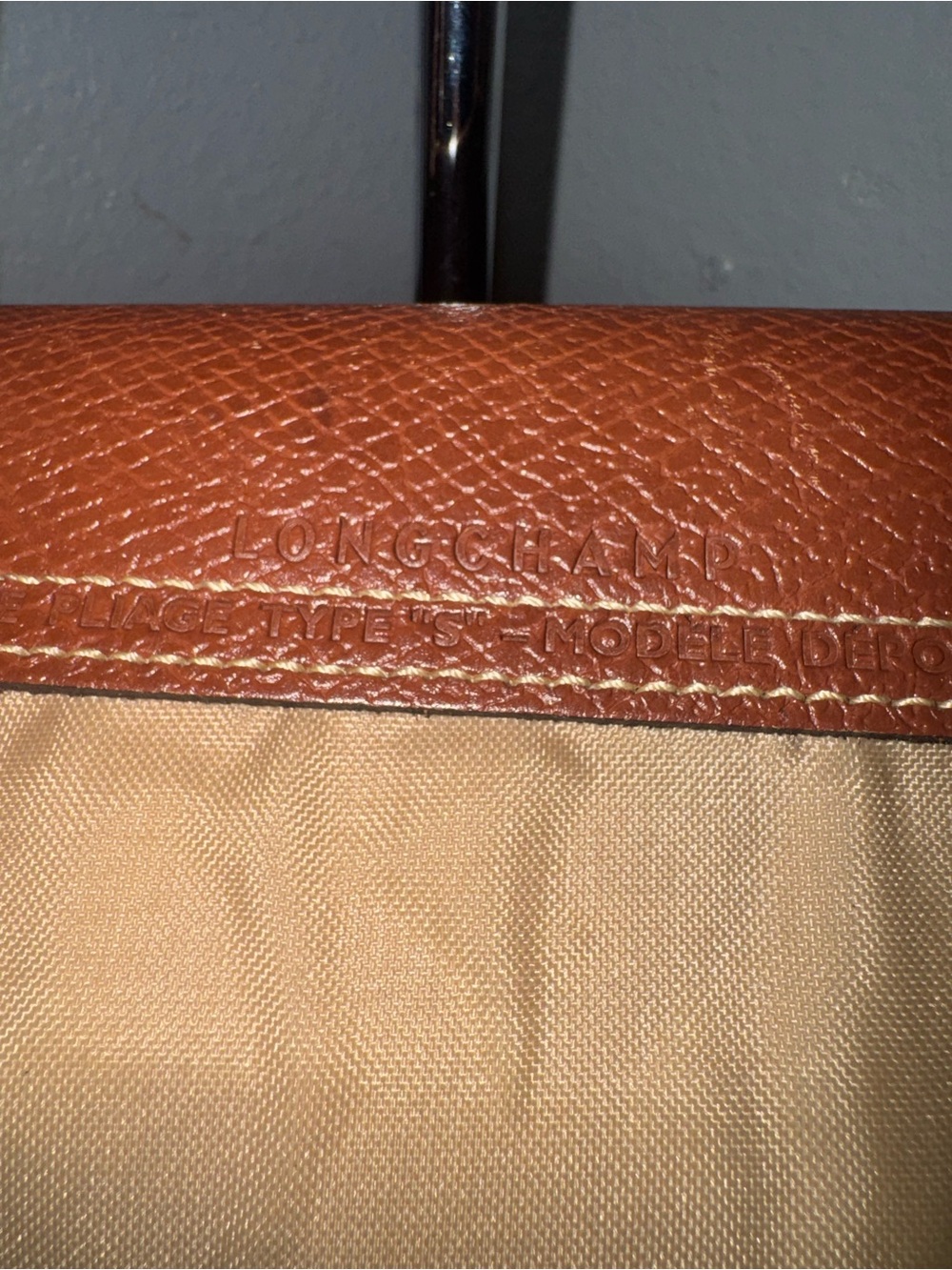 Longchamp Le Pliage Small Top Handle Bag - Beige/Tan - Picture 3 of 10